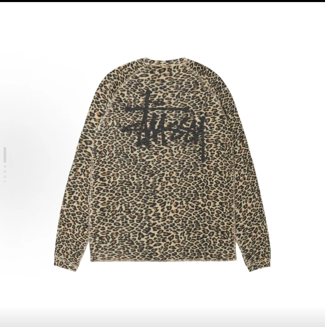 Stussy T-shirt Stock Logo Leopard Waffle Leopard