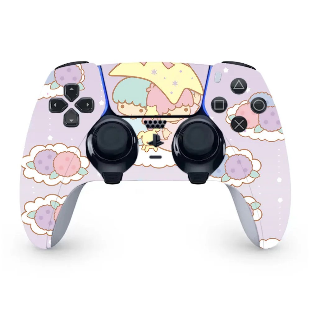 Sanrio Little Twin Stars x PlayStation DualSense Controller Skin Pastel Purple Gaming Controller Electronics - 1