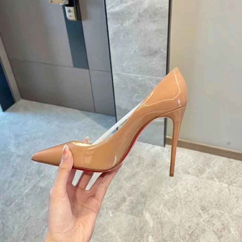 Christian Louboutin Kate Patent Nude Stilettos - 4
