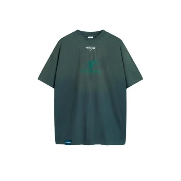 Vetements Embroidered Logo Washed Black T-Shirt - 4