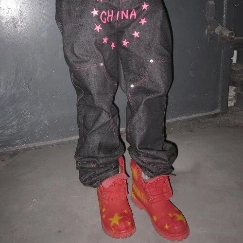 Design Customized Red Boots with Chinese Flag Motif Boots - 6