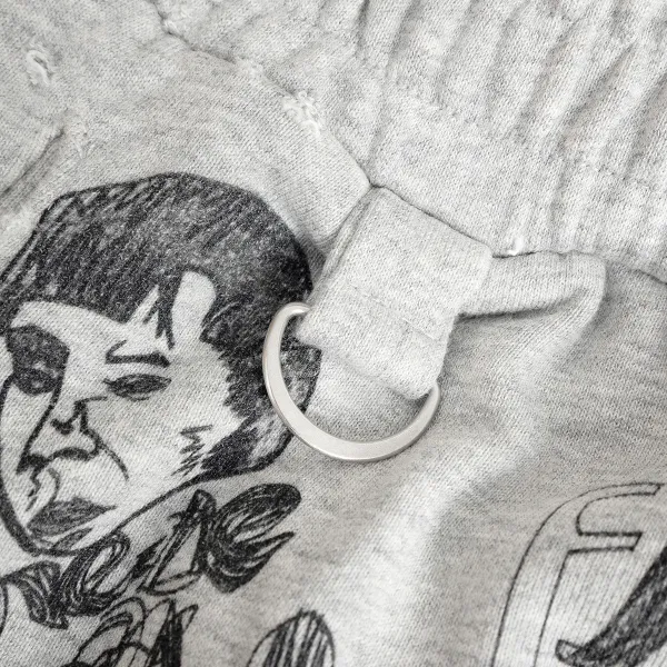 Design Graffiti-Print Sweatpants Gray - 3