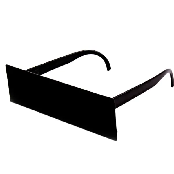 Design Rectangular Slit Sunglasses Black Eyewear - 1