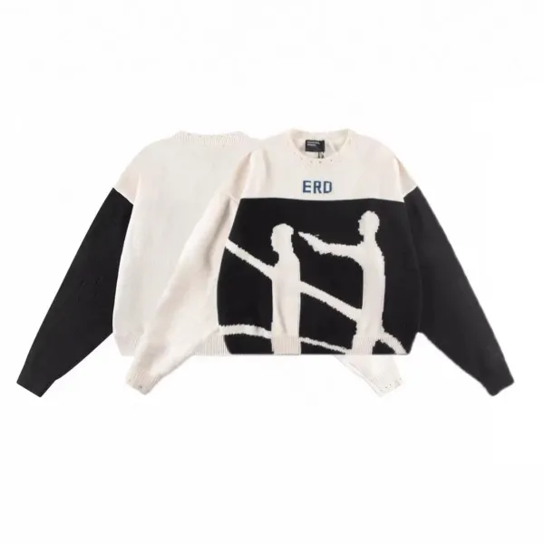 Enfants Riches Déprimés Graphic Knit Sweater Black - 5