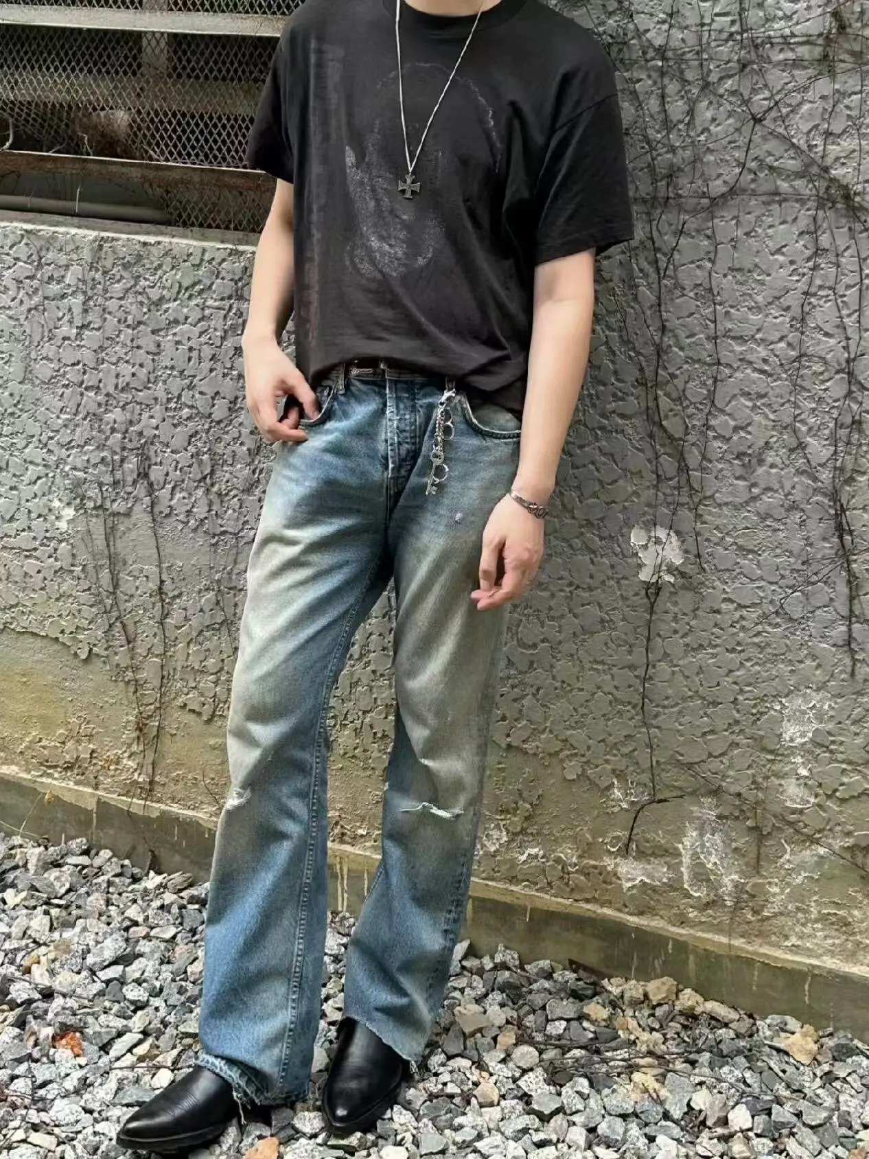 ERD Heavy Washed Distressed Jeans