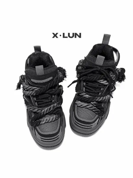 Design X·LUN Chunky Sneaker Gray Rope-Lace Sneakers Chunky Sneakers - 3