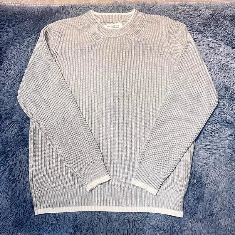 Fall/Winter Wool Knit Sweater, Street Style Crew Neck Short-Sleeve Pullover, Loose Thick Cozy Cropped