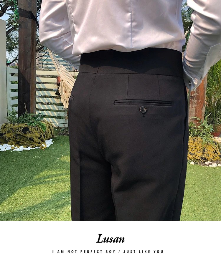 Design Lusan Tuxedo Pants Black Dress Pants - 8
