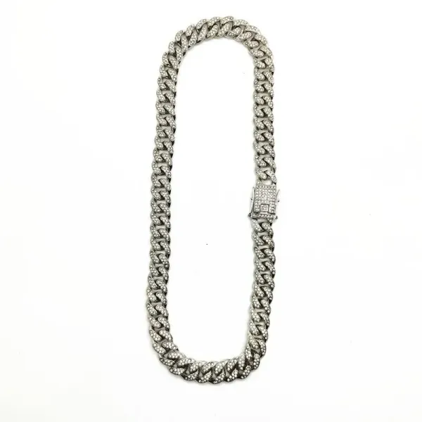 Design H1007 Store Cuban Link Bracelet with Micro Pave Cubic Zirconia Silver Bracelet Jewelry - 4