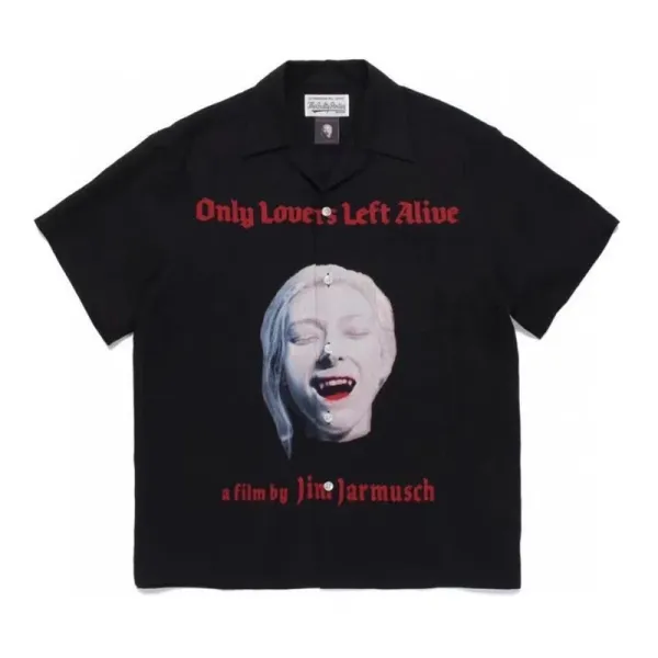 Design Only Lovers Left Alive Film Print Black Short-Sleeve Shirt - 1