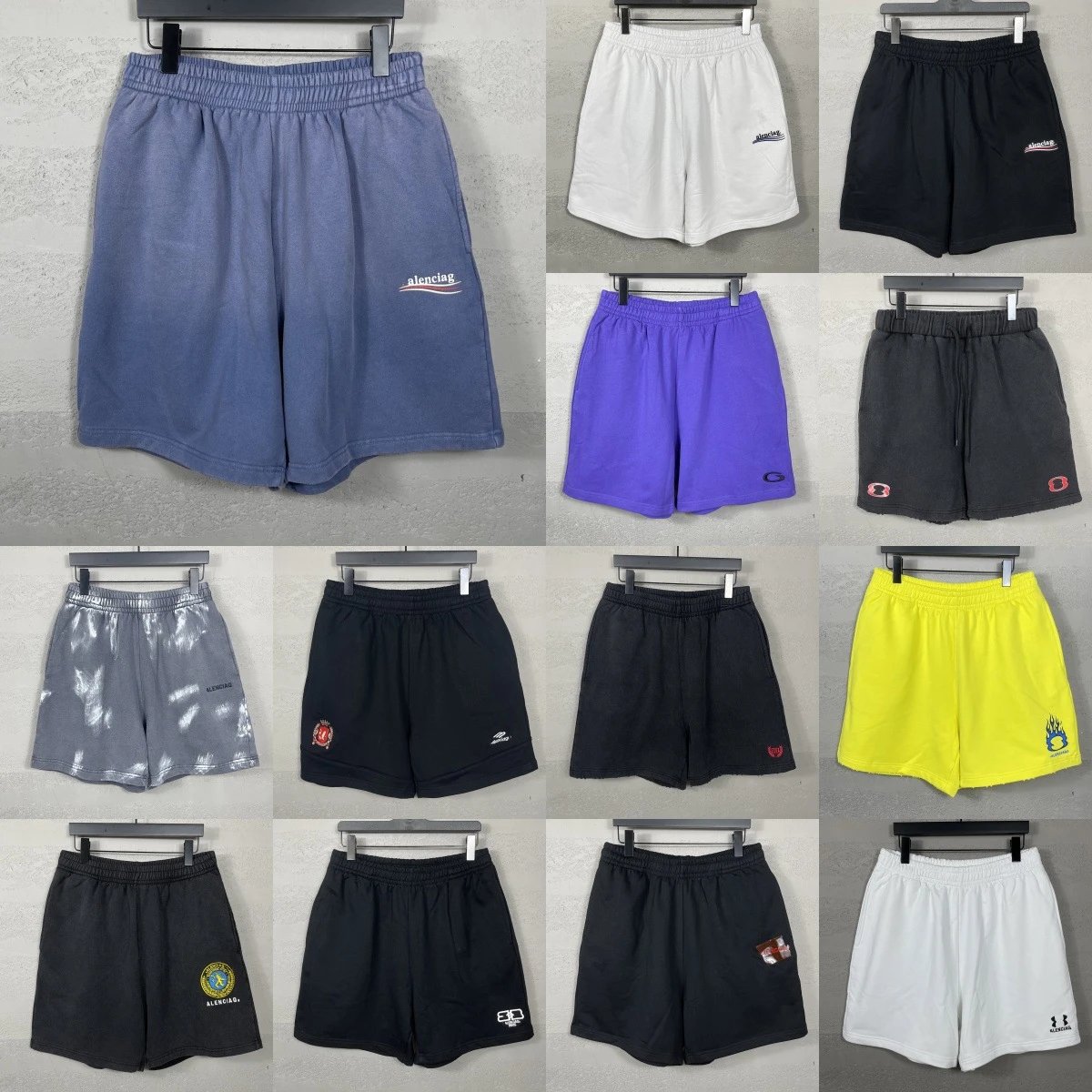 High-Quality Paris Shorts B-Brand 5-Pocket Shorts 2025 New Style Cola Wave Logo Embroidery Casual Loose Fit