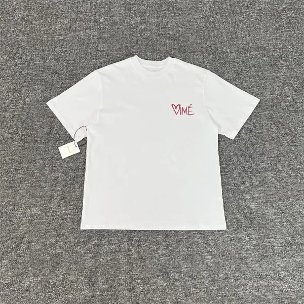 Design VIME Heart Logo White T-Shirt Tops.t Shirts - 1