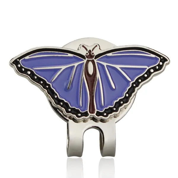 Design Butterfly Enamel Golf Ball Marker with Magnetic Hat Clip Jewelry - 1