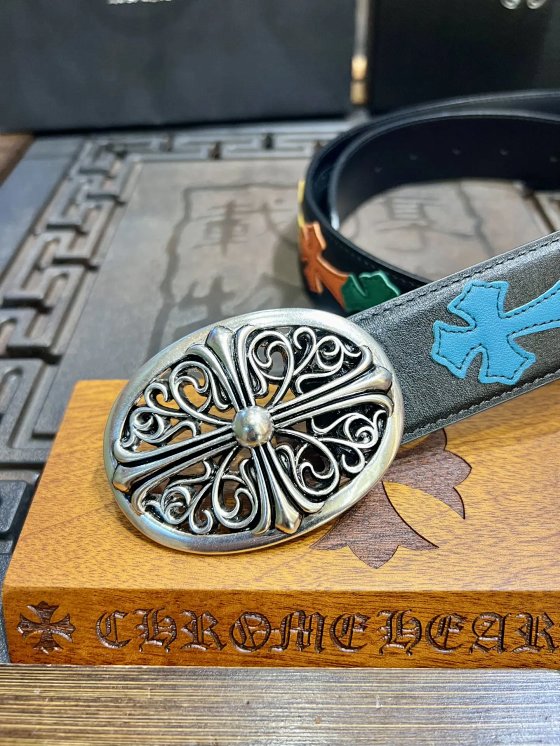 European American Retro Punk Top-Grain Leather Silver Buckle Belt with Studded Vine Gothic Rock Accents