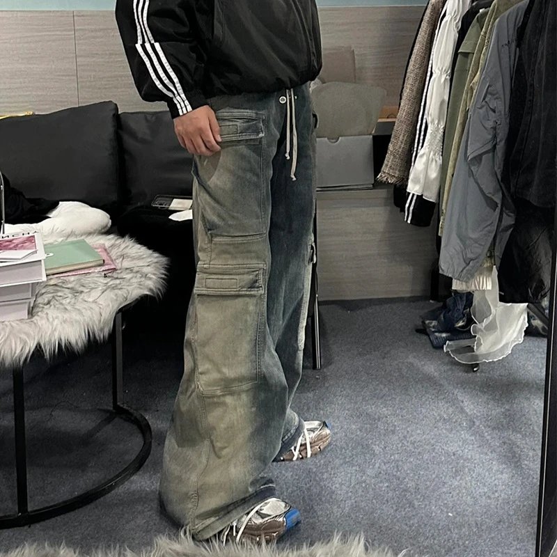 RO Washed Denim Cargo Jeans photo 4