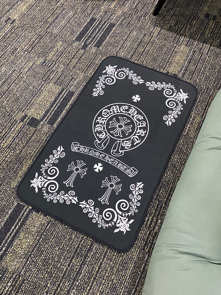 Chrome Hearts Signature Cross Motif Doormat Black Accessories - 3