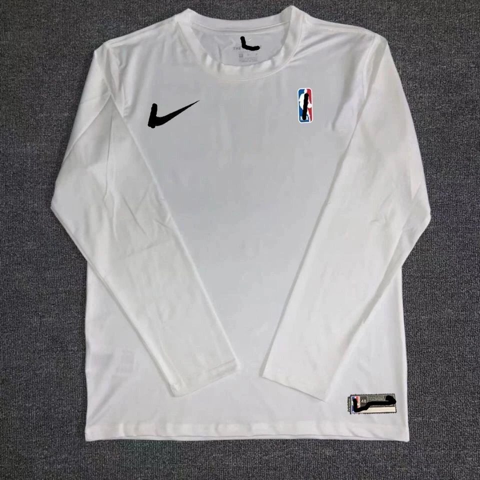 American basketball top, men's sports training uniform, sweat absorbing, breathable, elastic quick drying clothes, warm-up exercise long sleeves