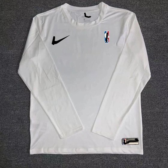 American basketball top, men's sports training uniform, sweat absorbing, breathable, elastic quick drying clothes, warm-up exercise long sleeves