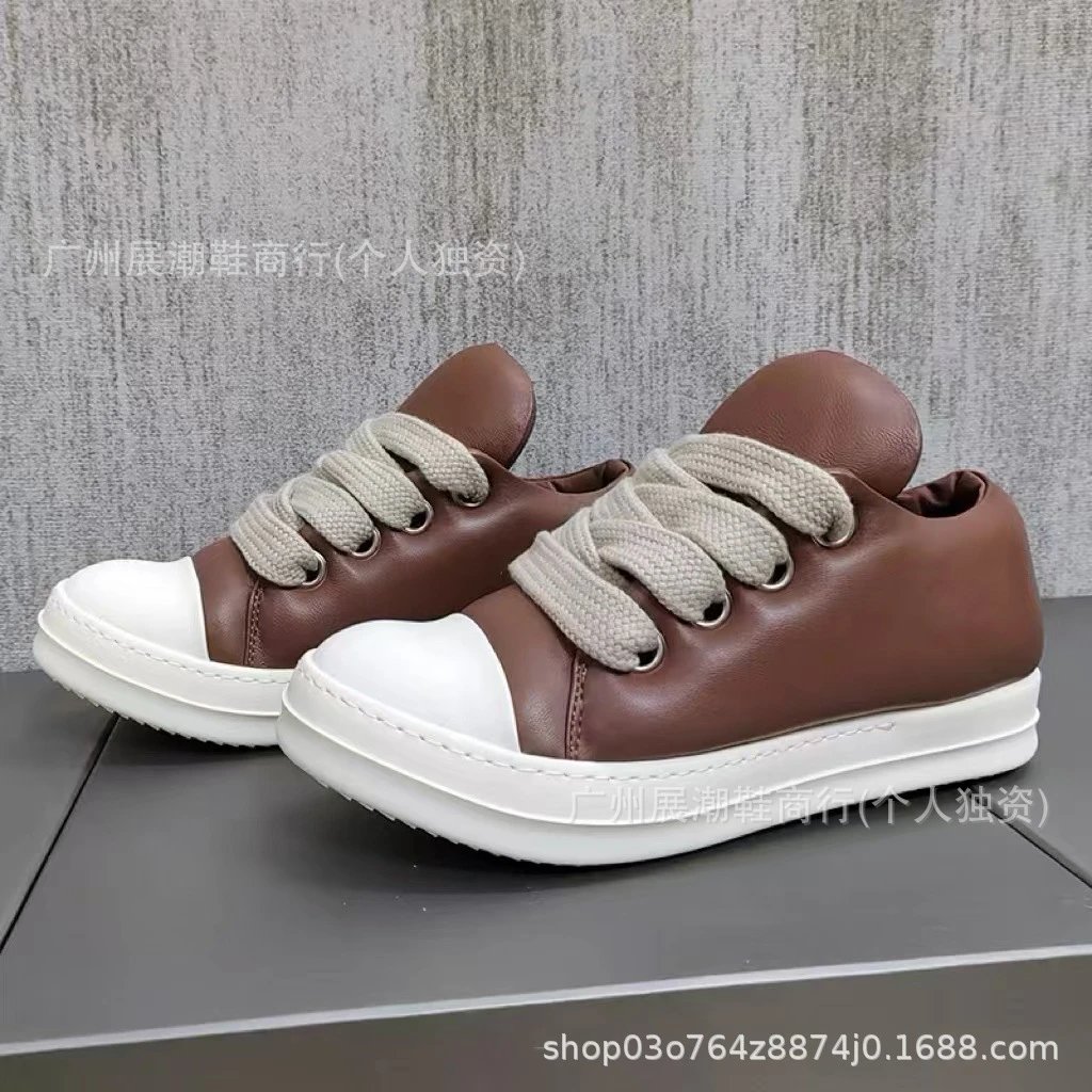 Design Canvas Low-Top Sneakers Orange and White Canvas Shoes - 4