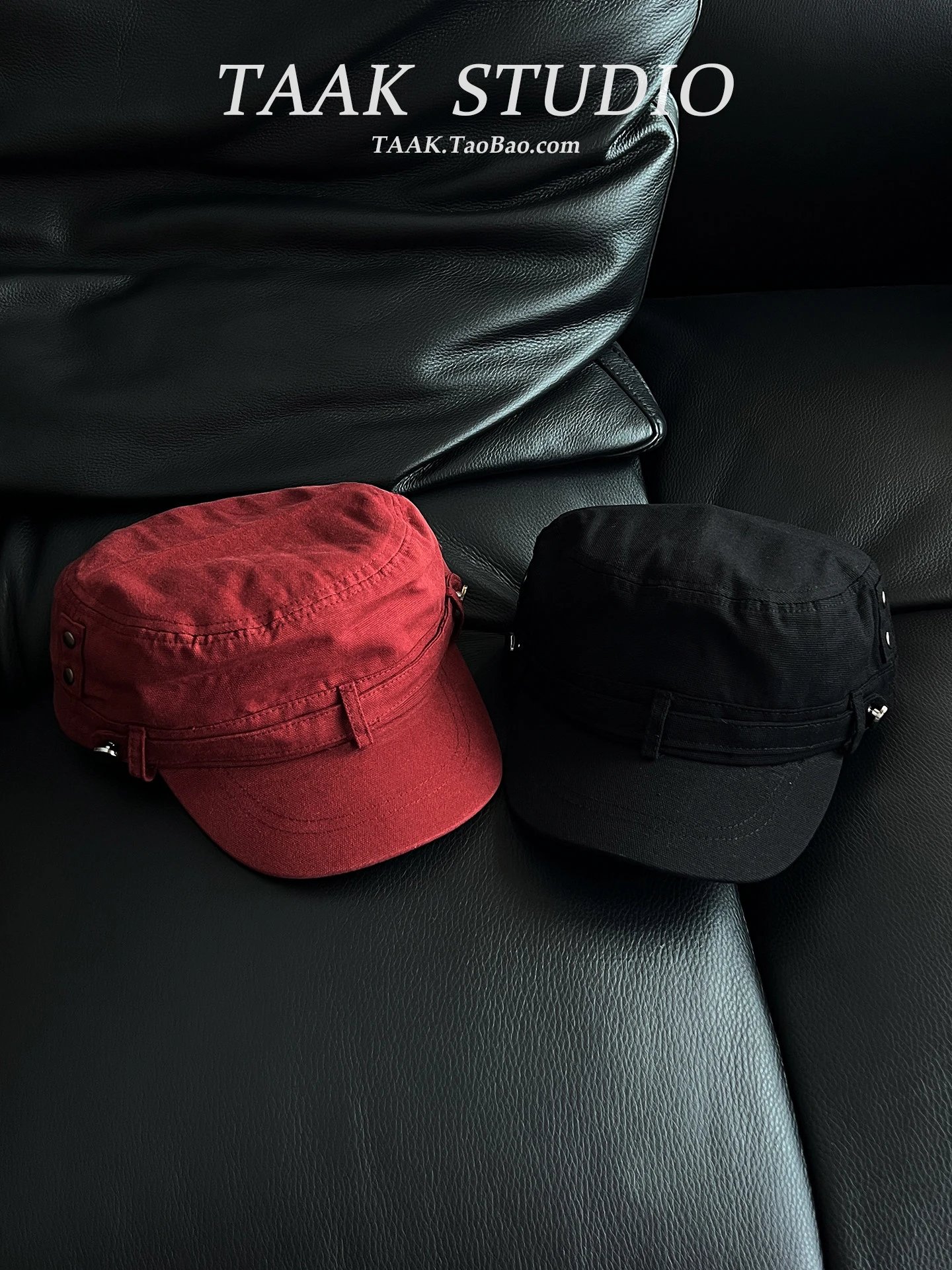 Japanese flat top cap baseball cap women's summer niche versatile retro show face small equestrian cap duckbill cap men -217