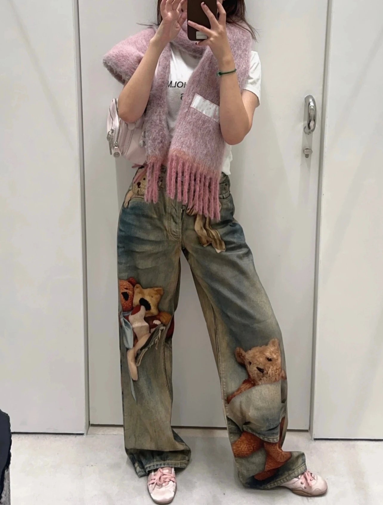 Acne Studios 3d Print Bear Denim