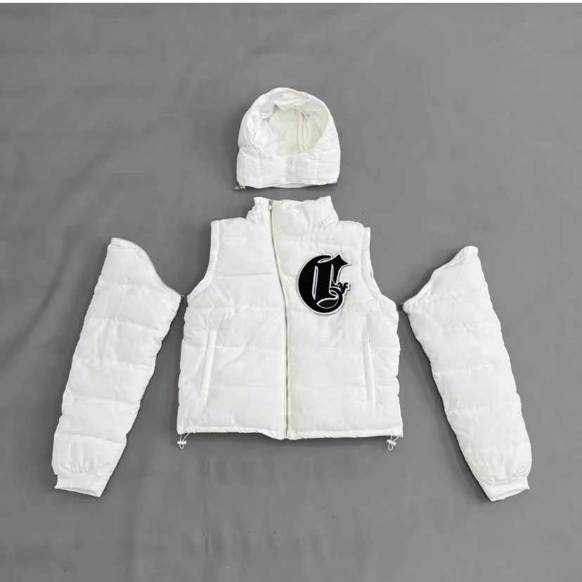 Design Puffer Jacket with Graphic Logo Black Down-Jacket - 5