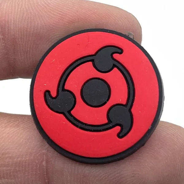 Design Sharingan Symbol Red Black Rubber Patch Accessory - 1