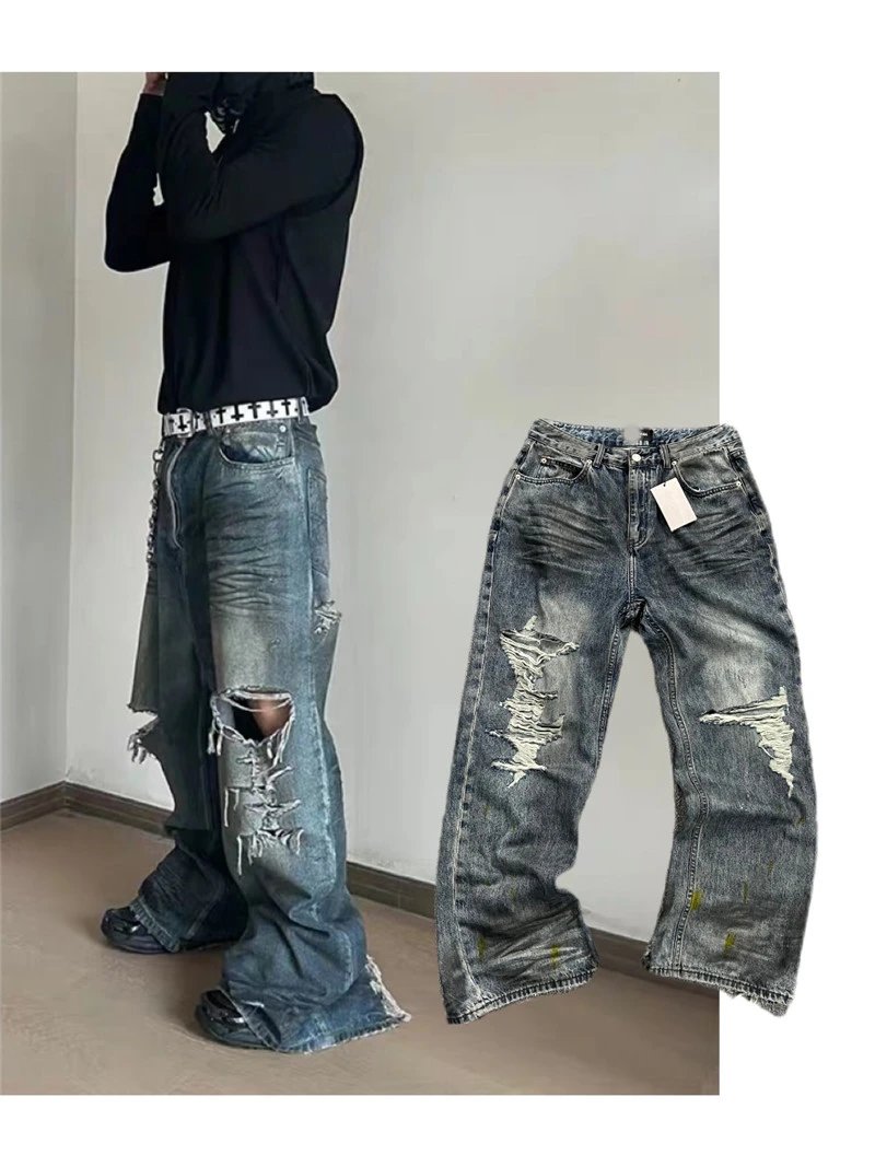 Balenciaga Mud Ripped Jeans