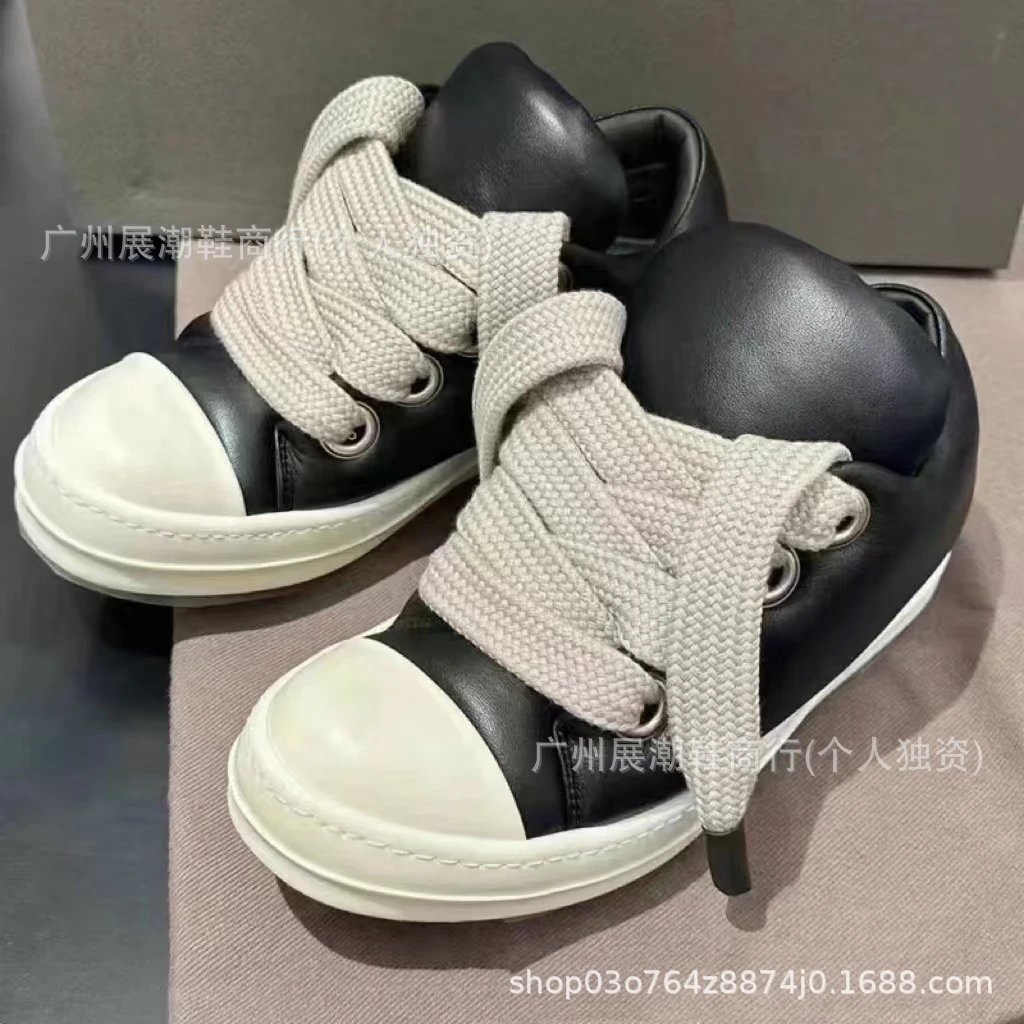 Rick Owens DRKSHDW Low-Top Sneakers Black and White