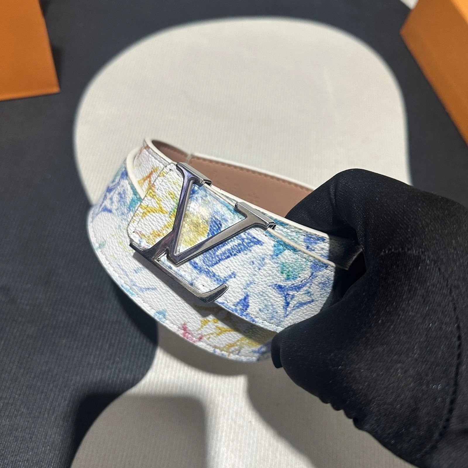 Louis Vuitton LV Initiales Belt Multicolor Canvas Belt