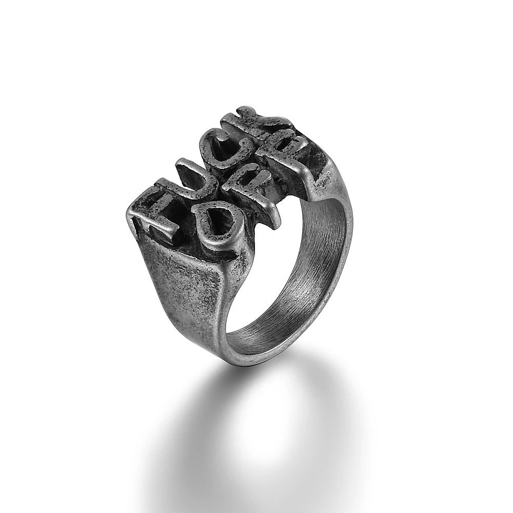 Design Sterling Silver 'LOVE' Statement Ring Jewelry - 5