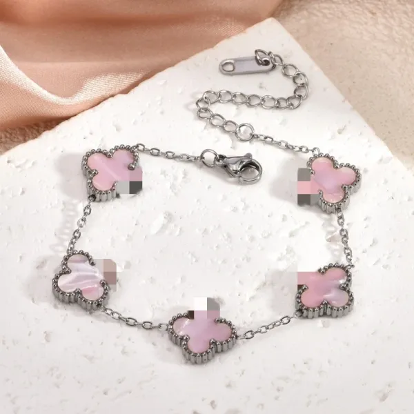 Design Alhambra-Style Red Enamel Clover Bracelet Jewelry - 6