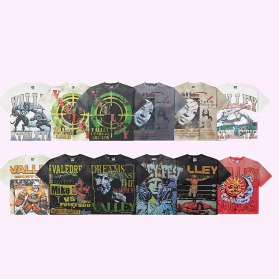 Vale Forever Valley Fest Bling Tee — Washed, Distressed Cotton Short-Sleeve T-Shirt with Rhinestone Details
