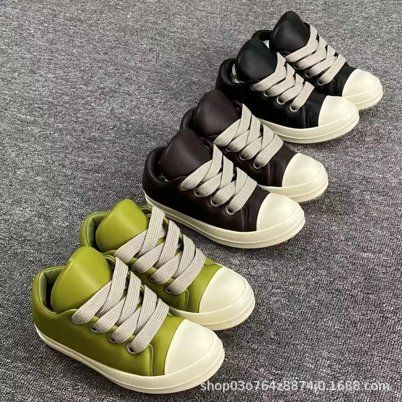 Design Canvas Low-Top Sneakers Orange and White Canvas Shoes - 2