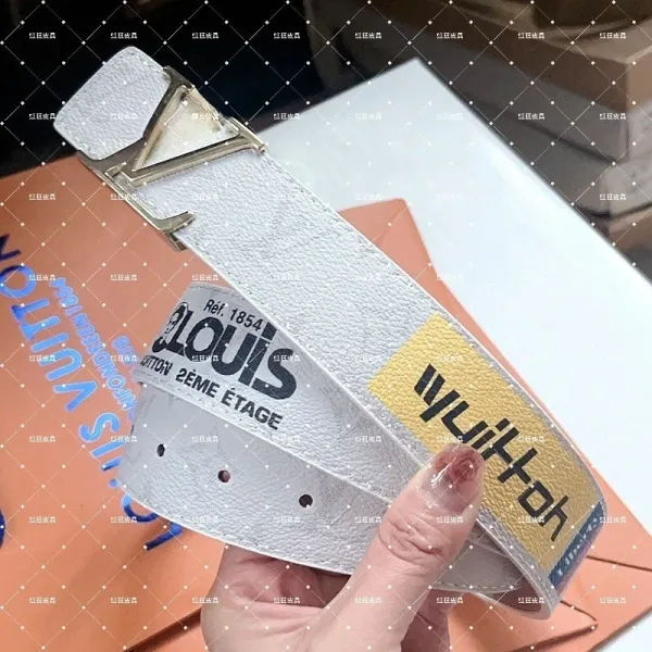 Louis Vuitton Monogram Reverse Belt White Leather Belt - 1