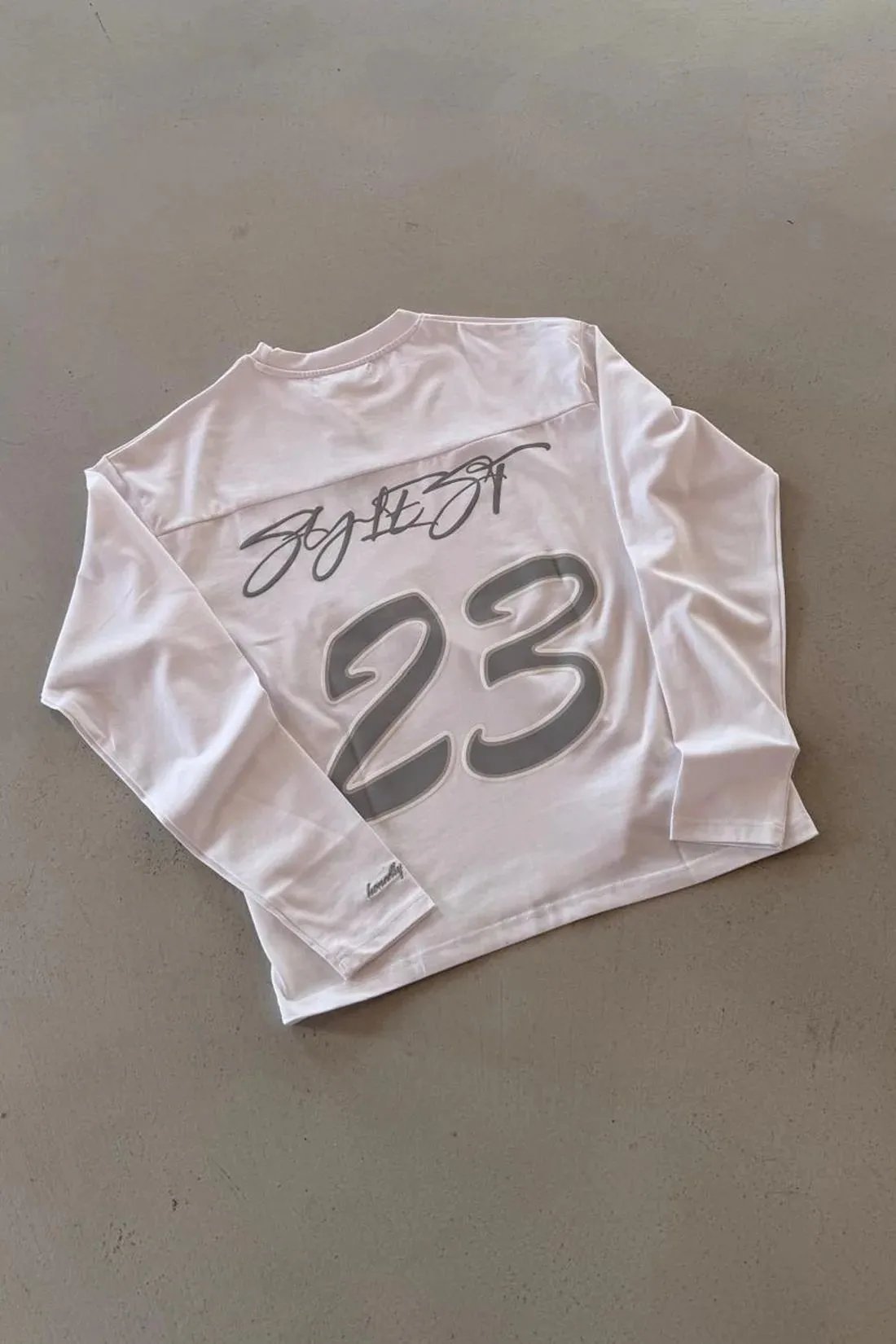 Unbranded T-shirt Long Sleeve Embossed 23 White
