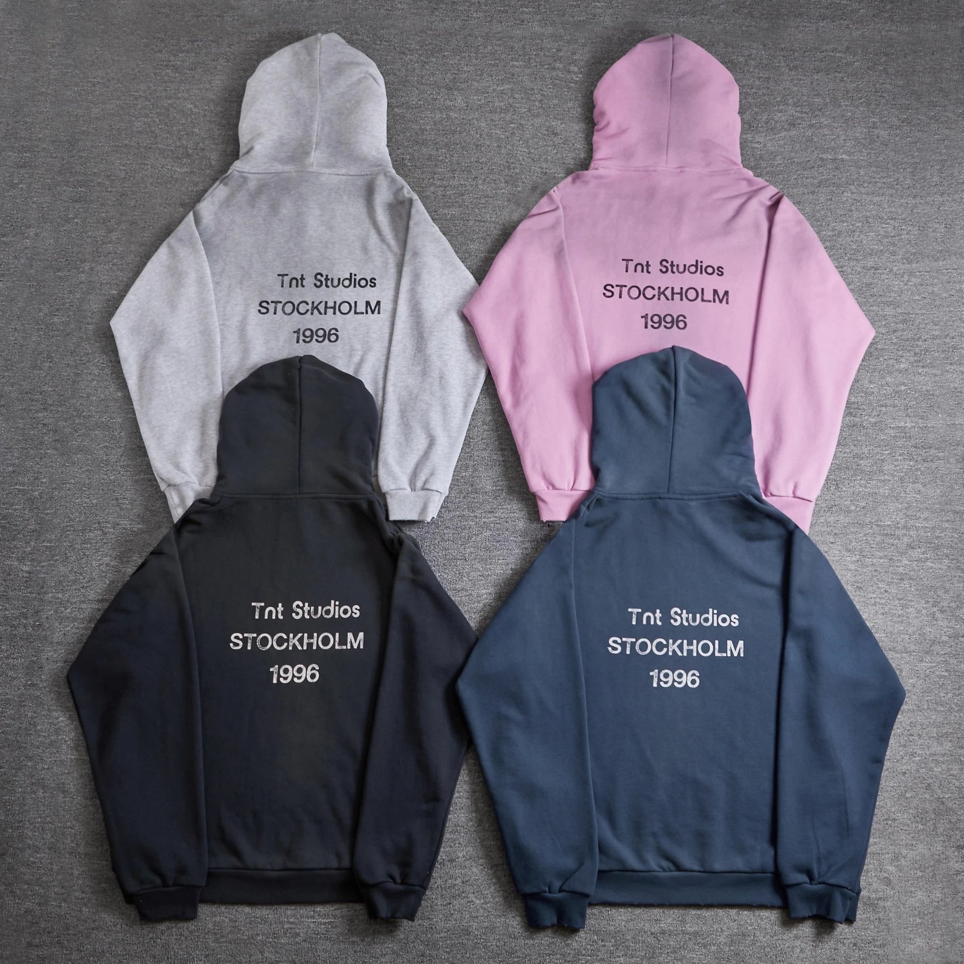 The strongest batch! AC Correct Version 1996 Letter Washed Used Couple Hoodie - tri
