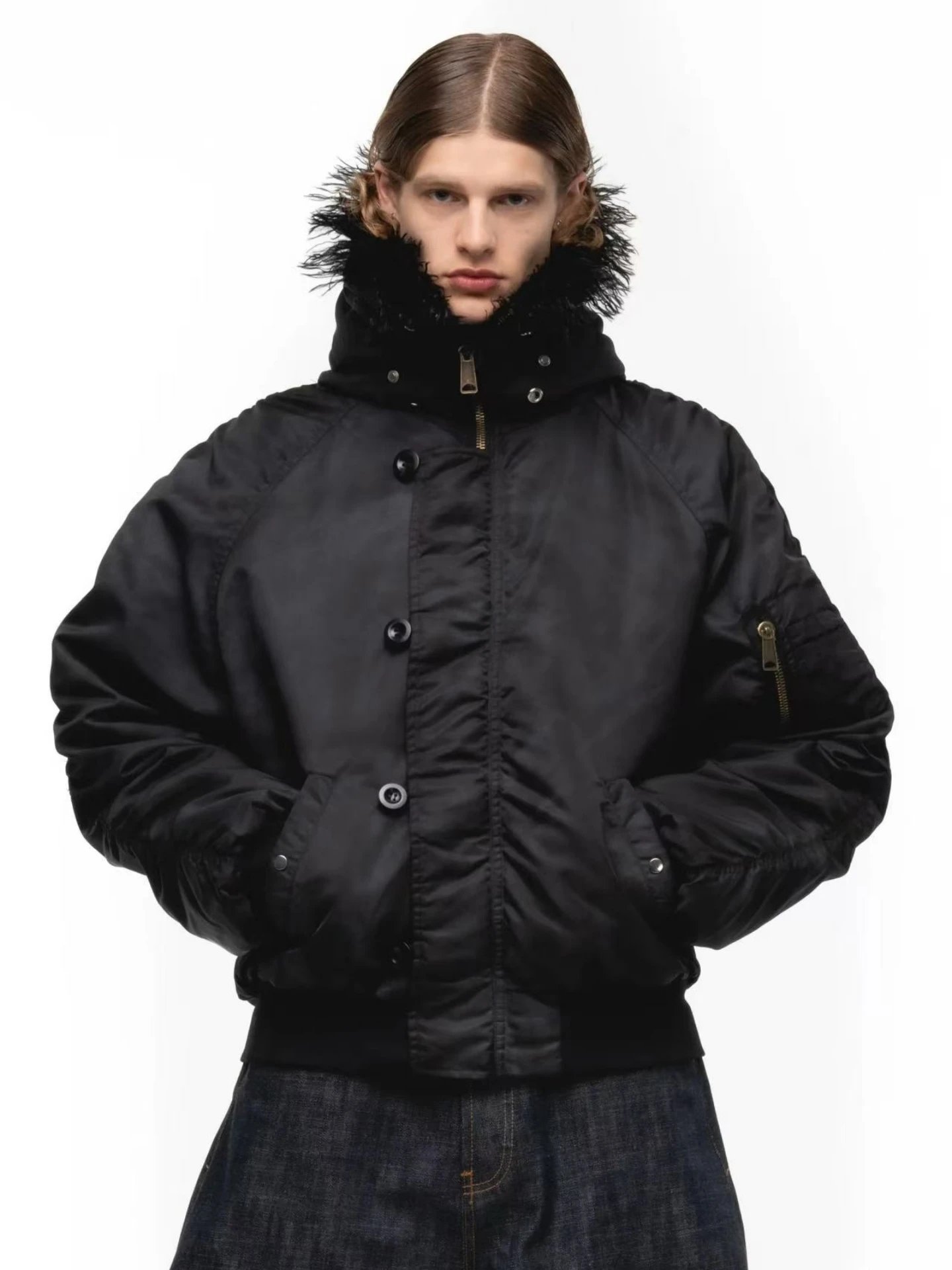 No Faith Studios Jacket with Fur