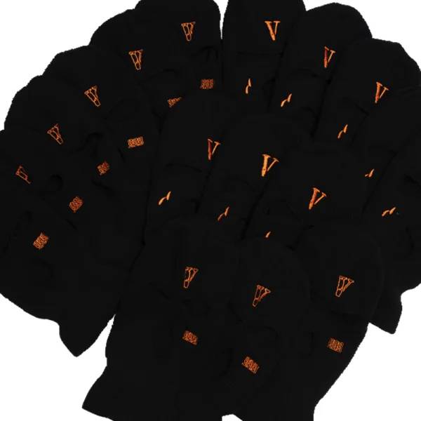 Valentino V Logo Knit Ski Mask Black Accessories - 5