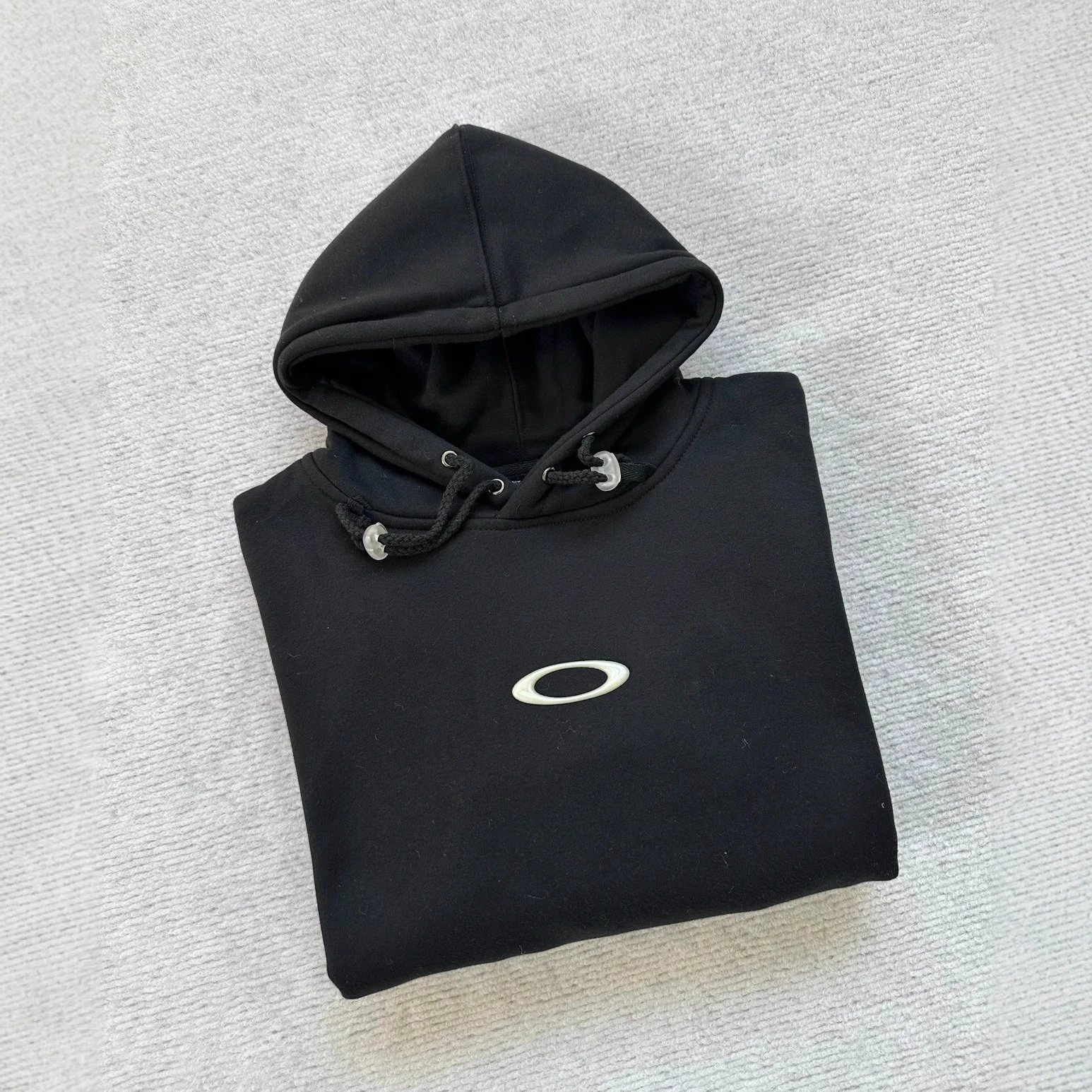 Cross-border Unisex Loose Fit Thick Fleece Hoodie with Silicone Embroidered Letters on Chest