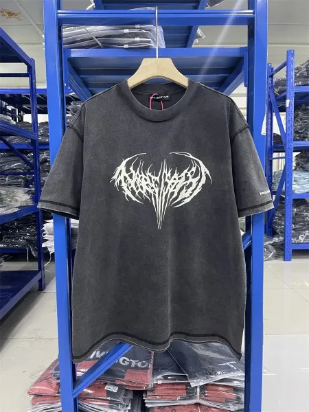 Design Project G / R Distressed Graphic T-Shirt Black T-Shirts - 1