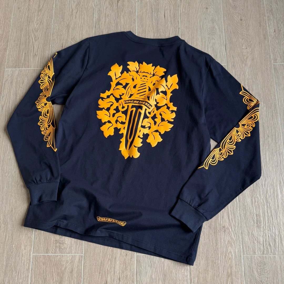 2025 CK Crocion Ivy Sword Print Men's Women's Long Sleeve Tee - In Stock Exclusive Edition
