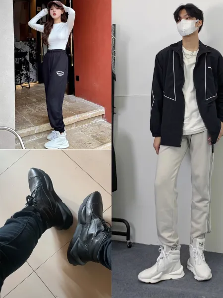 Adidas Y-3 Y-3 Suede High-Top Gray Sneakers - 3