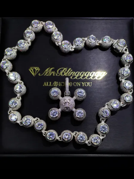 Design Crystal-Encrusted Pendant Necklace Silver Jewelry - 5
