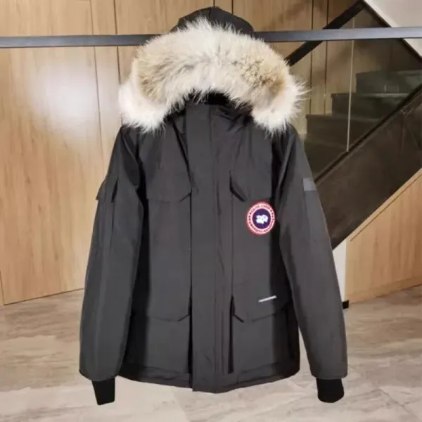 Canada Goose Expedition Parka Blue with Fur Trim - 5