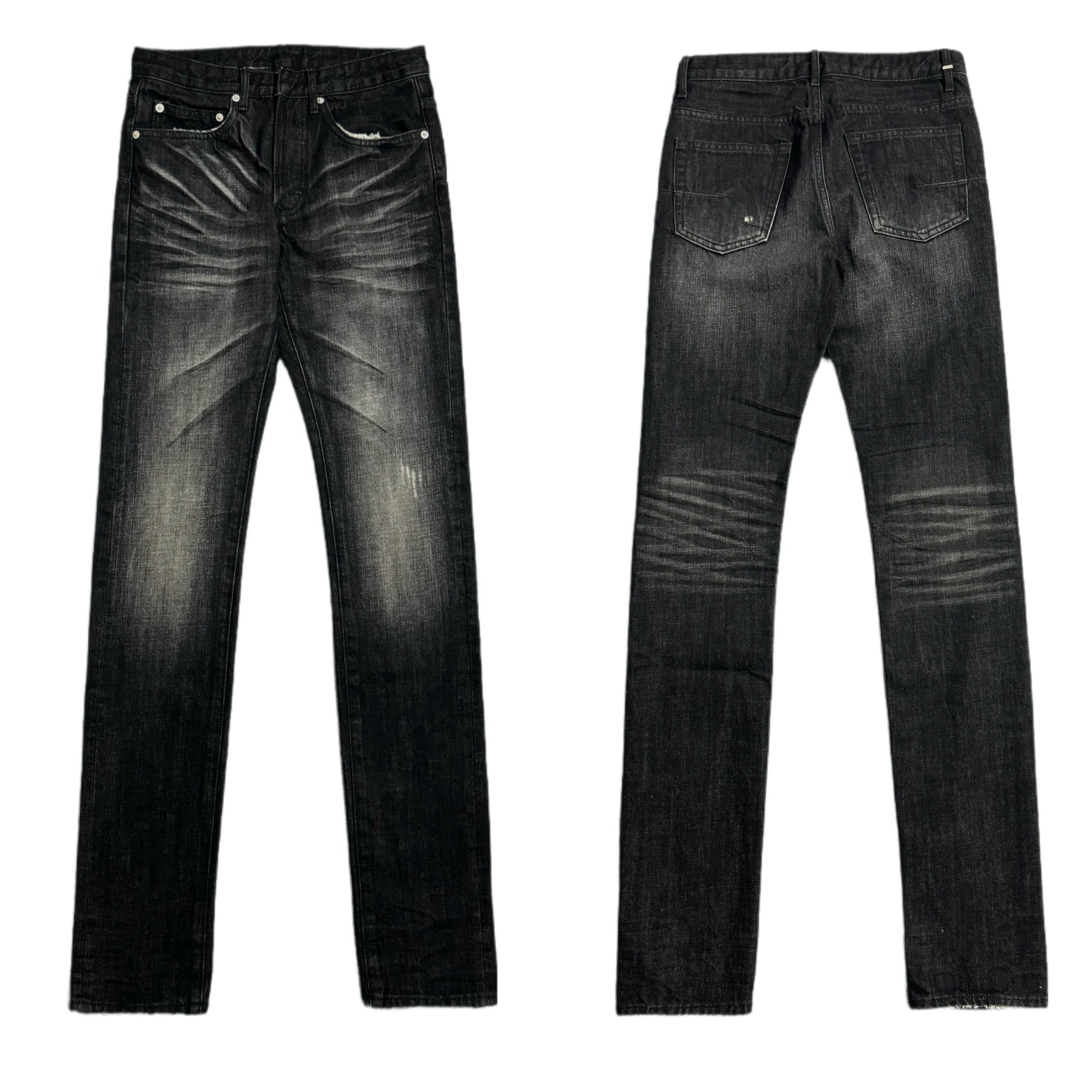 Torn Heaven TEAR Dh First Generation Ghost Claw Black-Gray Slim Fit Jeans Hediboy Skinny