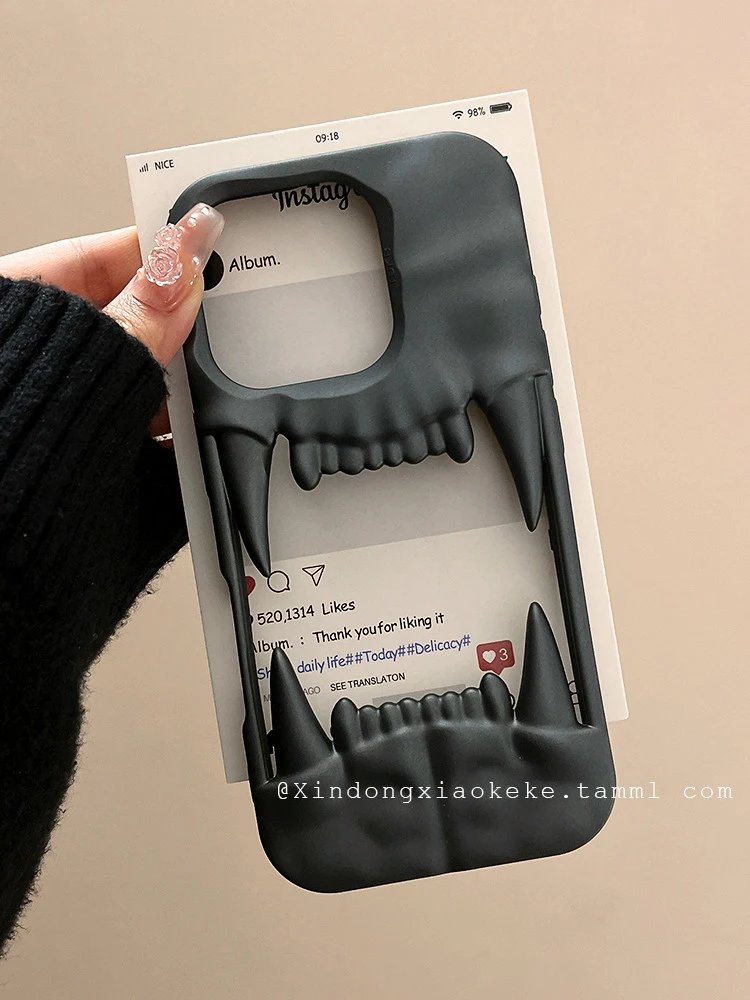 Design Vampire Fang Phone Case Silver Phone-Case - 3