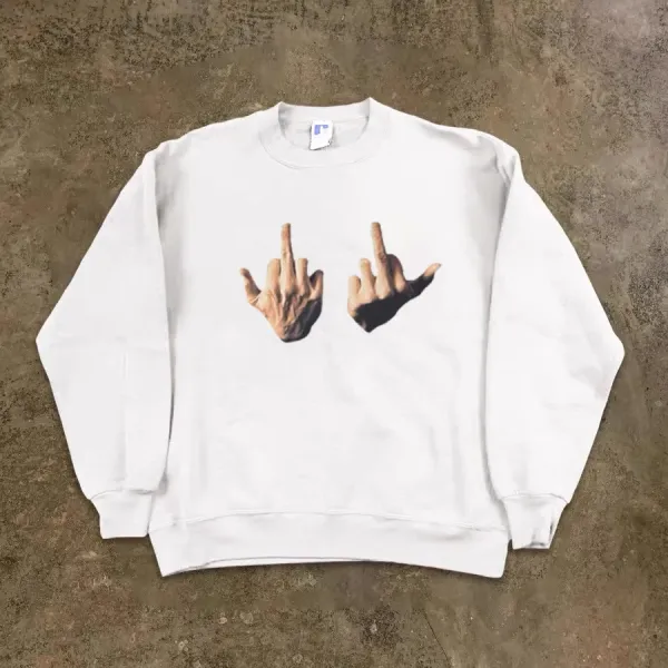 Design Middle Finger Hands Black Hoodie - 2