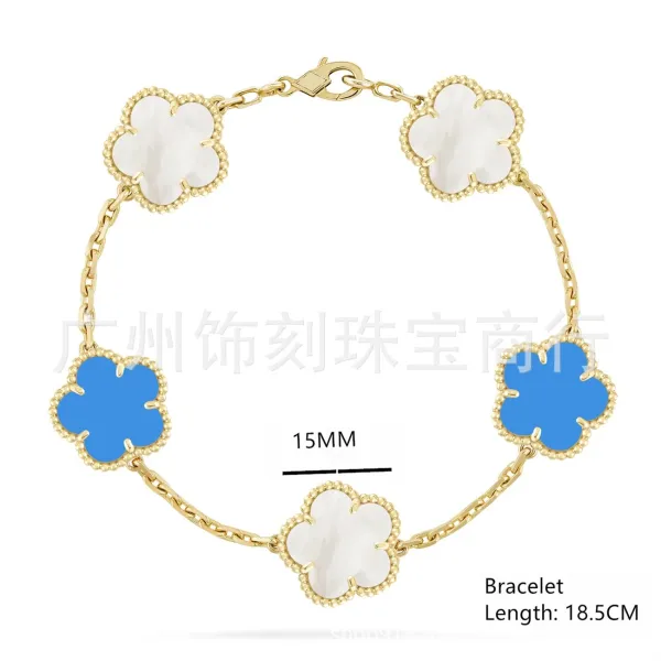 Van Cleef & Arpels Alhambra Bracelet Green Malachite and Diamond Gold Jewelry - 8