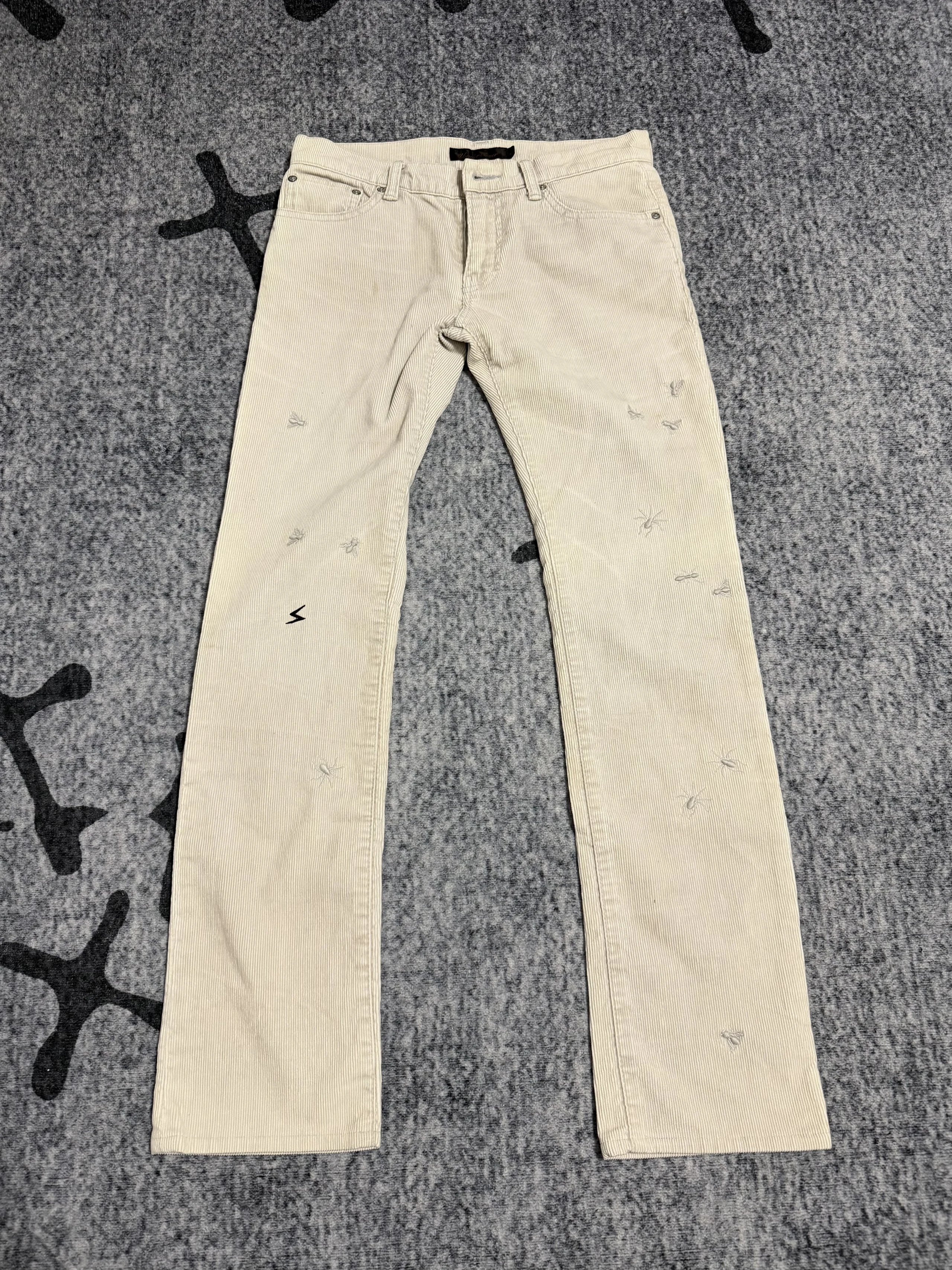 Undercover 06AW GURUGURU White Insect Corduroy Pants